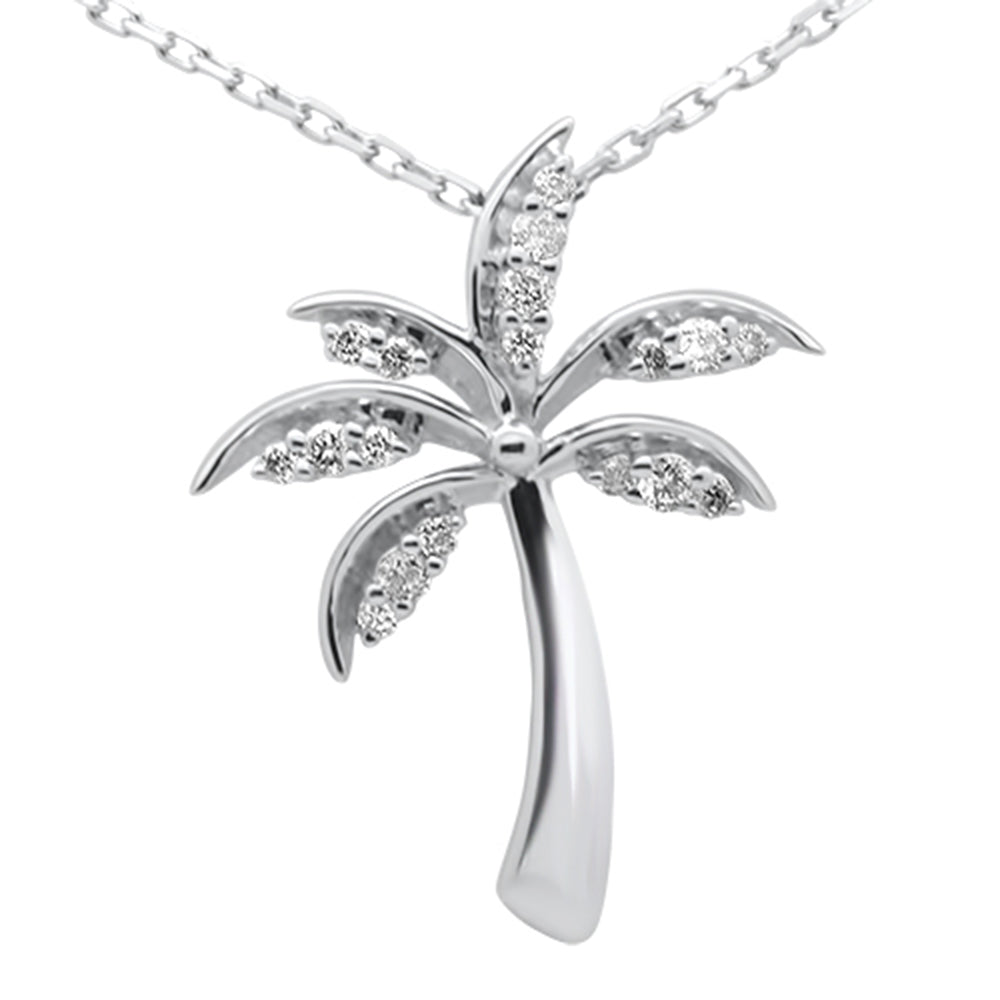 Diamond Palm Tree Necklace
