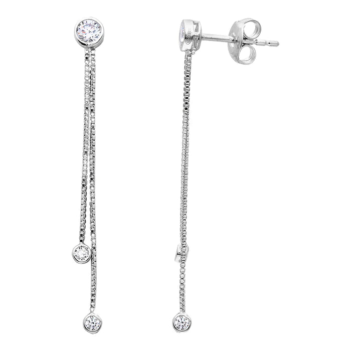 Dangling Box Chain Earrings