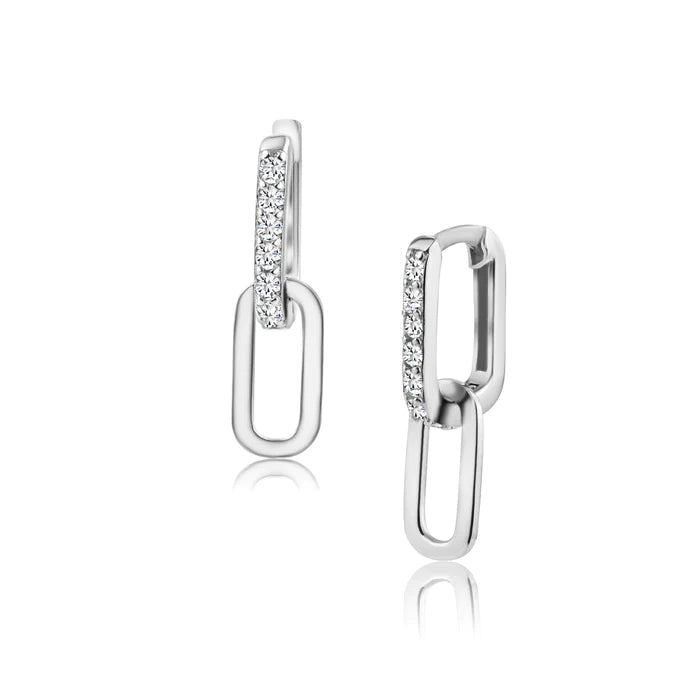 Silver Link Earrings