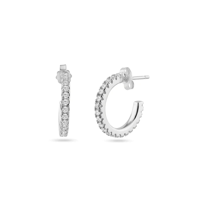 Sterling Silver Huggie Hoops