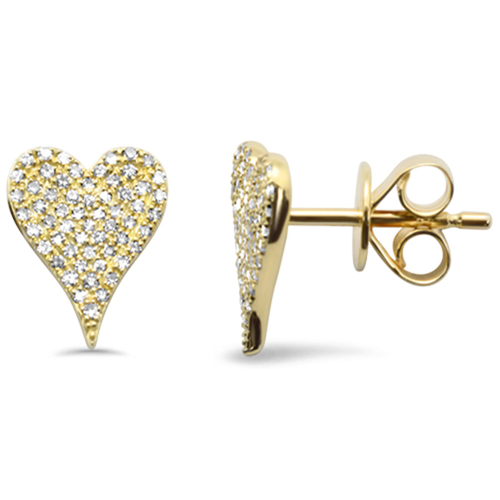 14K Whimsical Heart Stud