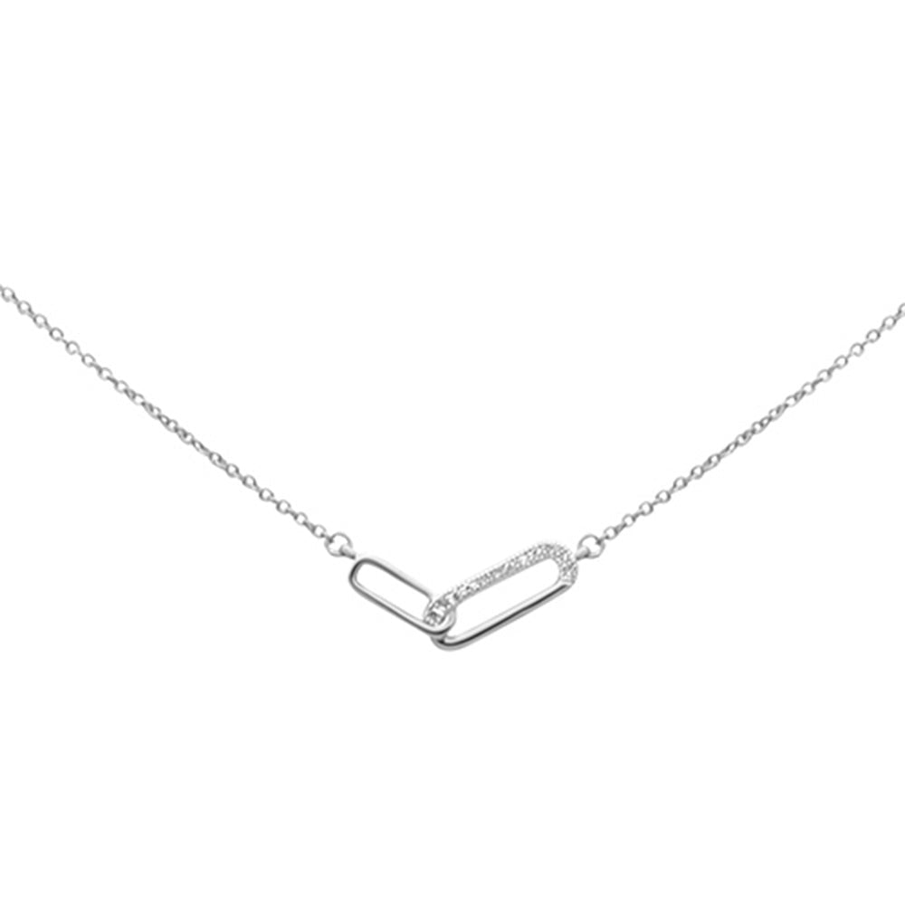 Diamond Paperclip Necklace