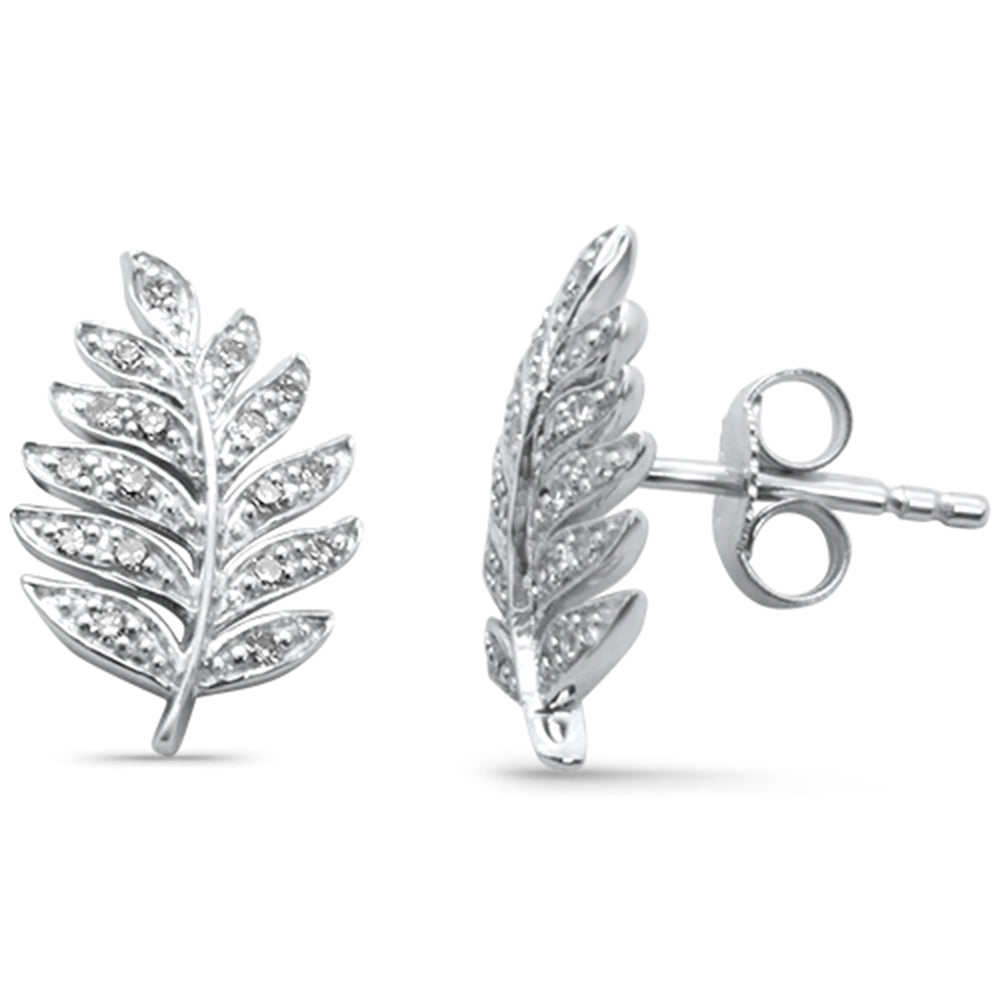 14K Classic Leaf Studs