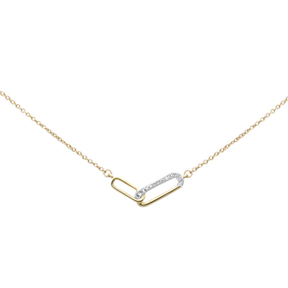 Diamond Paperclip Necklace