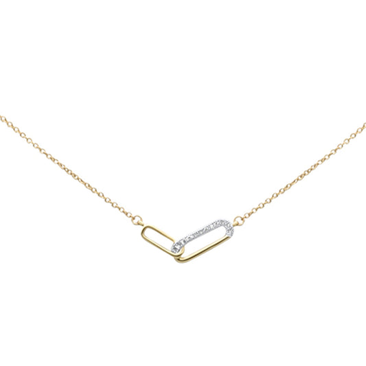 Diamond Paperclip Necklace