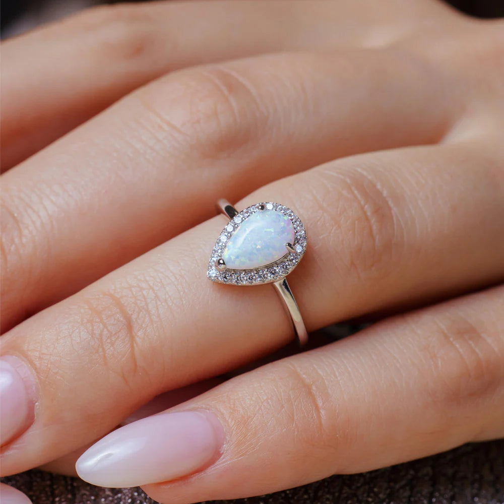 Pear Opal Ring