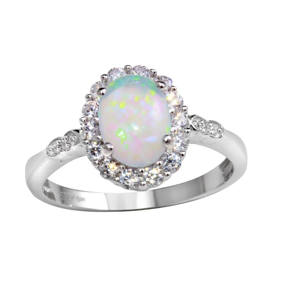 Opal Halo Ring
