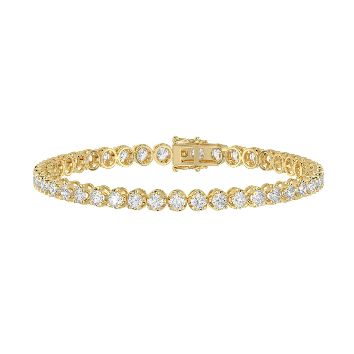 14K Gold Round 5 CTW Lab Diamond Tennis Bracelet