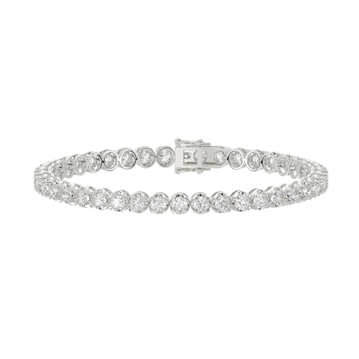 14K Gold Round 5 CTW Lab Diamond Tennis Bracelet
