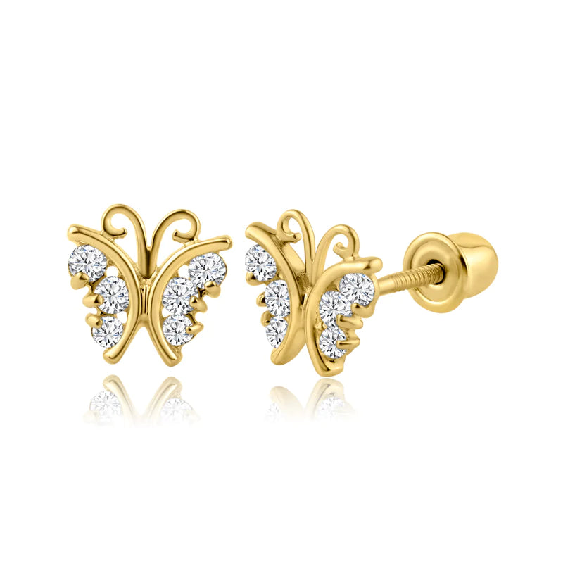 14K Butterfly Earrings