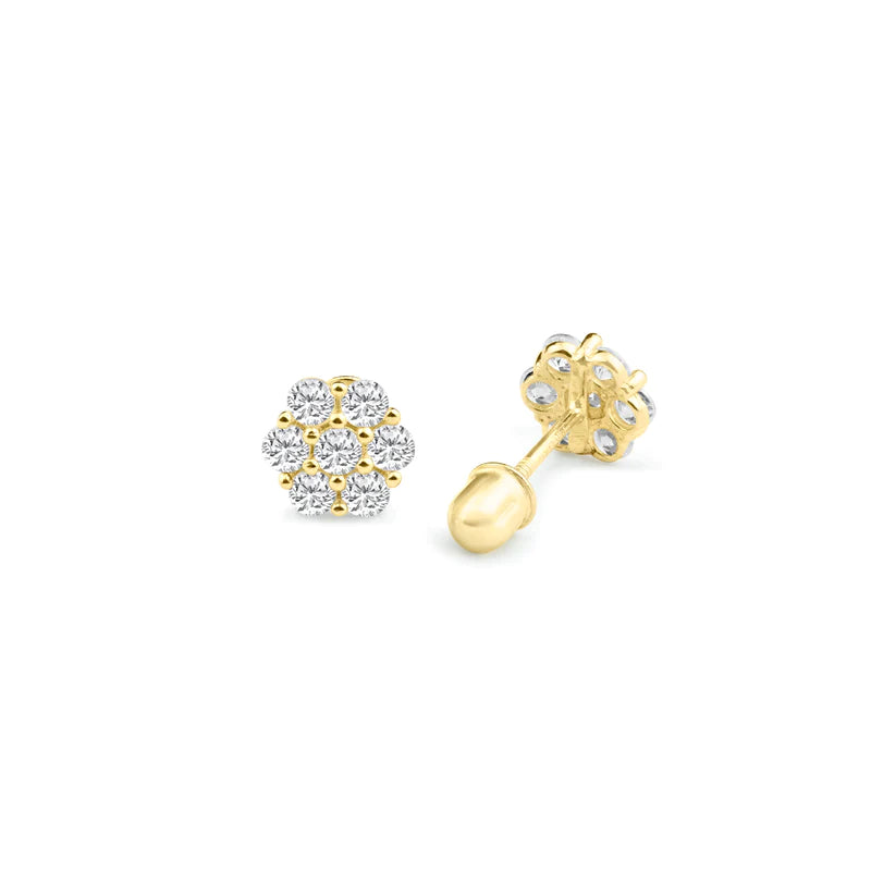 14K Floral Earrings