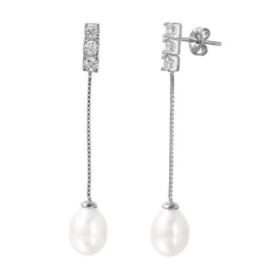 Dangling Pearl Earrings