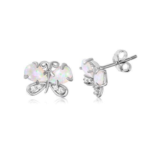 Opal Butterfly Earrings