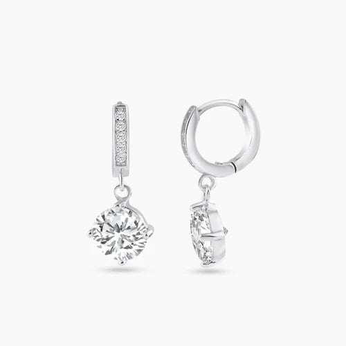 Cubic Zirconia Huggie Hoops