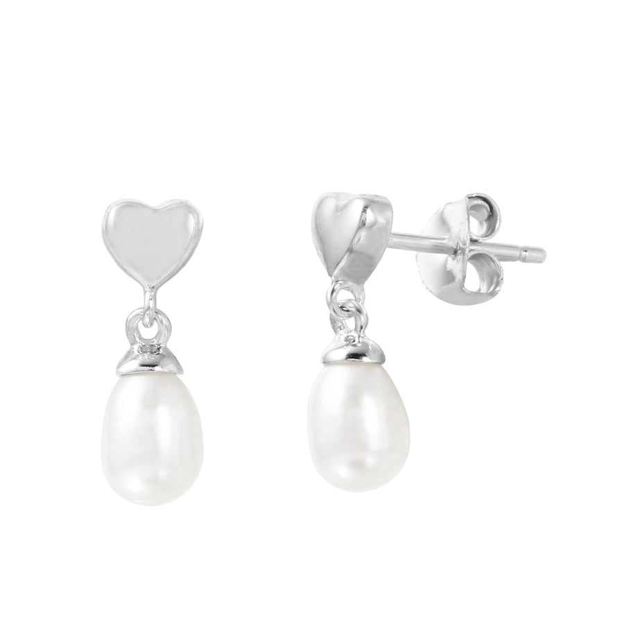 Heart and Peal Earrings