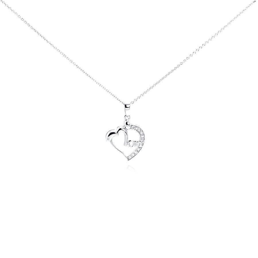 Dainty Mom Heart Necklace