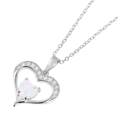 Opal Heart Necklace