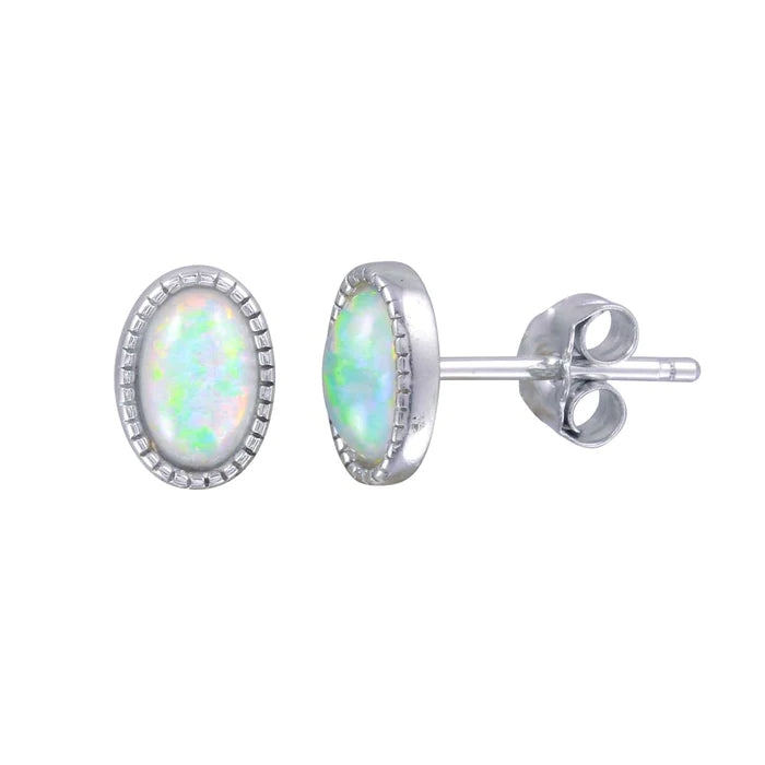 Opal Stud Earrings