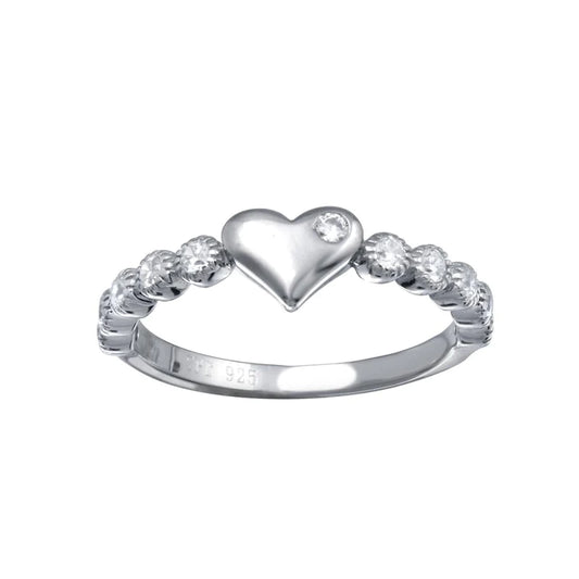 Heart Ring With Cubic Zirconias