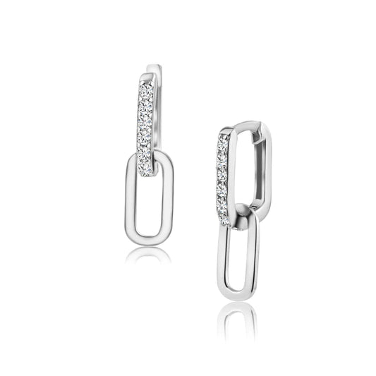 Silver Link Earrings